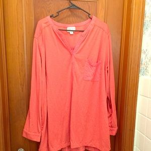 Ava &viv 3x tunic top coral color